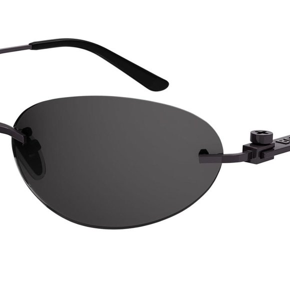 Balenciaga BB0179S Black/Grey Sunglasses as seen on Hailey Bieber - Picture 3 of 13